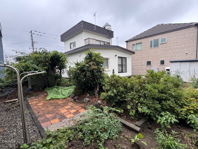 剪定前 藤・イチイ・ツツジなど