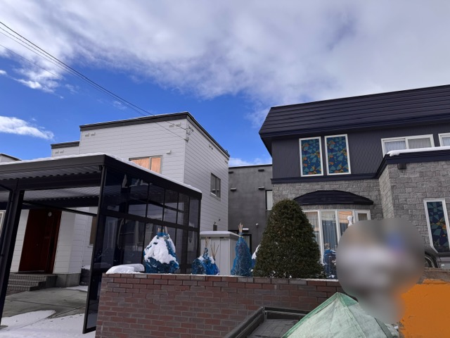 モクレン・モミジ伐採、イチイ刈込　後