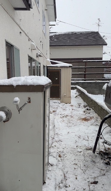 ⑤北側の足場を組む場所の確保　後